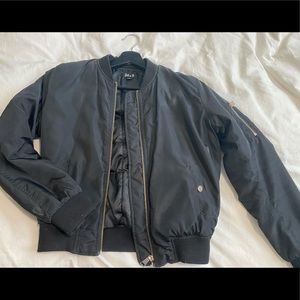 Black bomber jacket